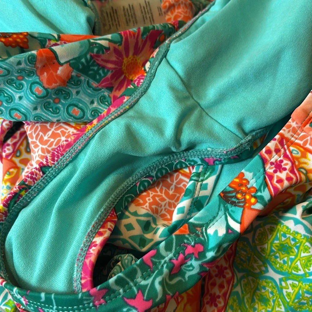 Into the Bleu by American Vibrant mixed Print Swimsuit with Matching Cover-up 14 - Picture 7 of 16